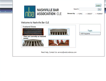 Tablet Screenshot of nashvillebar.webcredenza.com